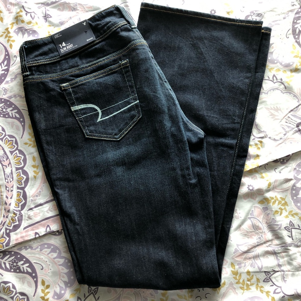 American Eagle low rise slim boot jeans